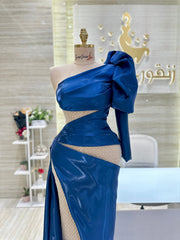 Custom-made party dress designed to flatter your figure.